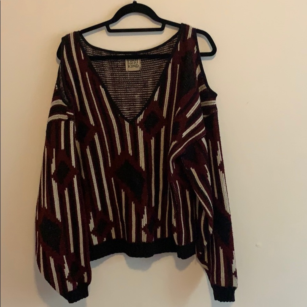 Vintage reworked cut out grandpa striped sweater